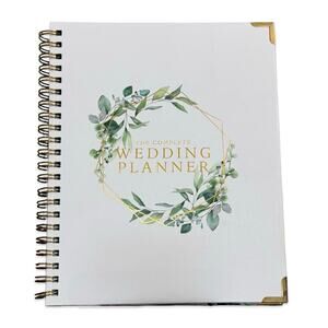 Complete Wedding Planner White Green Leaves Spiral Workbook Your Perfect Day NEW
